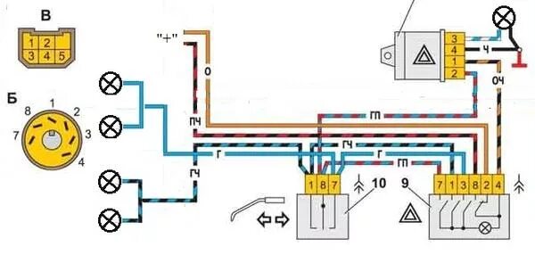 Реле поворотов ваз 2106 схема подключения Аварийка своими руками