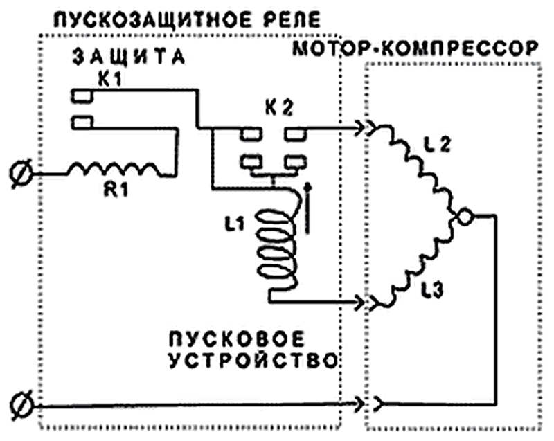 Реле р1 схема подключения Схема подключения электродвигателя компрессора: найдено 77 картинок