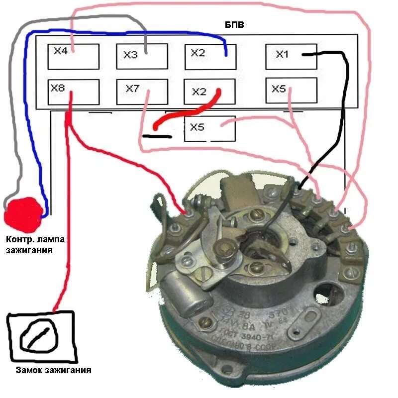 Реле регулятор иж планета 5 схема подключения Зажигание планета 5 схема