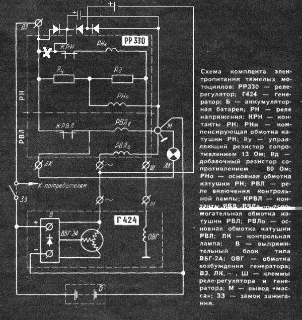 Реле регулятор мотоцикла урал схема подключения ПЕРЕДЕЛКА РЕЛЕ РР330 OPPOZIT.RU мотоциклы Урал, Днепр, BMW оппозитный форум, рем
