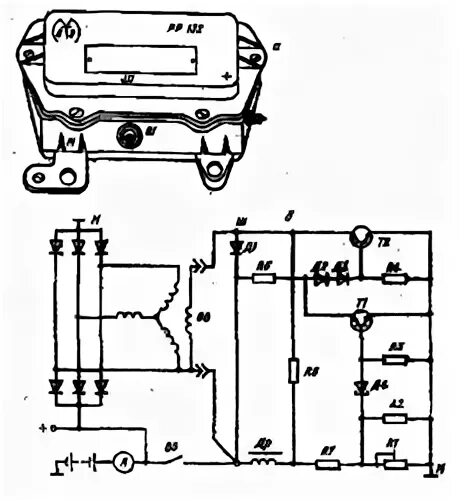 Реле регулятор напряжения зил 130 схема подключения Рр132а 0 схема подключения к генератору уаз