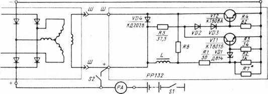 Реле регулятор рр132а 0 схема подключения Рр 132 0 схема подключения к генератору
