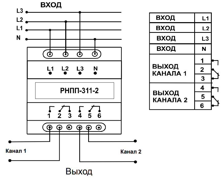 Реле рнпп 301 схема подключения Двухканальное реле напряжения РНПП-311-2, купить в Екатеринбурге по доступной це