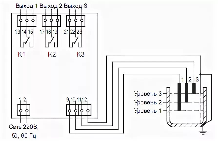 Реле рос 301 схема подключения РОС 302 датчик-реле уровня купить по низкой цене в Нижнем Тагиле