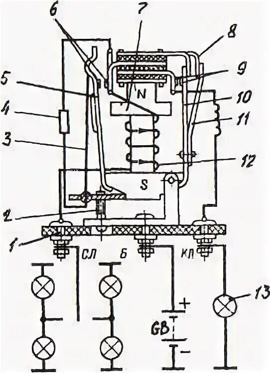 Реле рс 491 схема подключения поворотов Электромагнитные реле-прерыватели указателей поворота - Студопедия