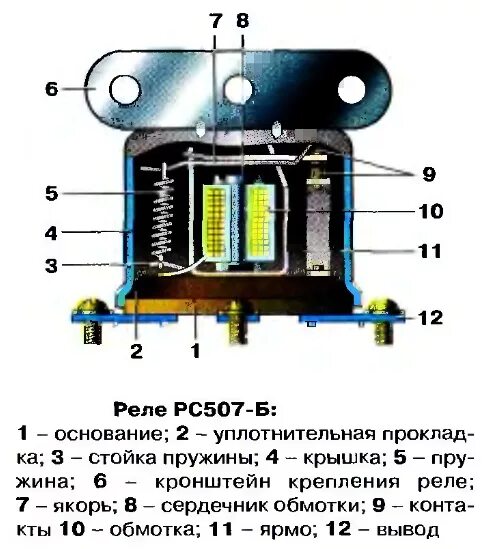 Реле рс 507 схема подключения Схема рс 507б подключения