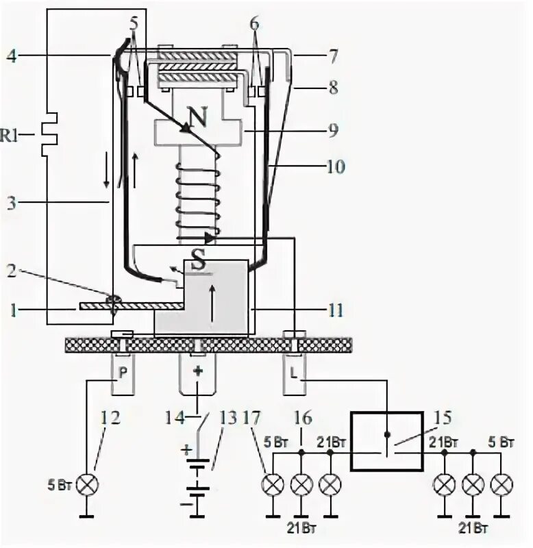 Реле рс 57 схема подключения Реле указателей поворота РС-491 - Техноторг