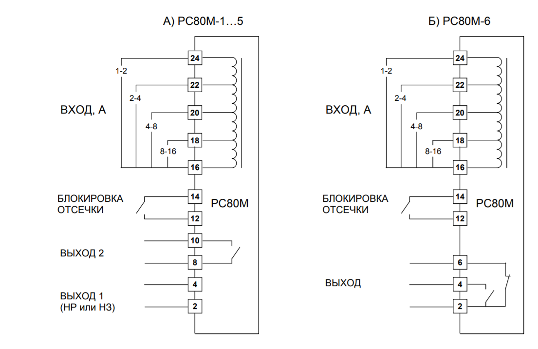 Реле рс 80 схема подключения Однофазные РС80М