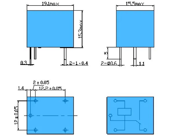 Реле srd 05vdc sl c схема подключения Miniatur Print Relais 12V 1-Wechsler 1xUM 10A 250V Songle SRD-12VDC-SL-C Relay e