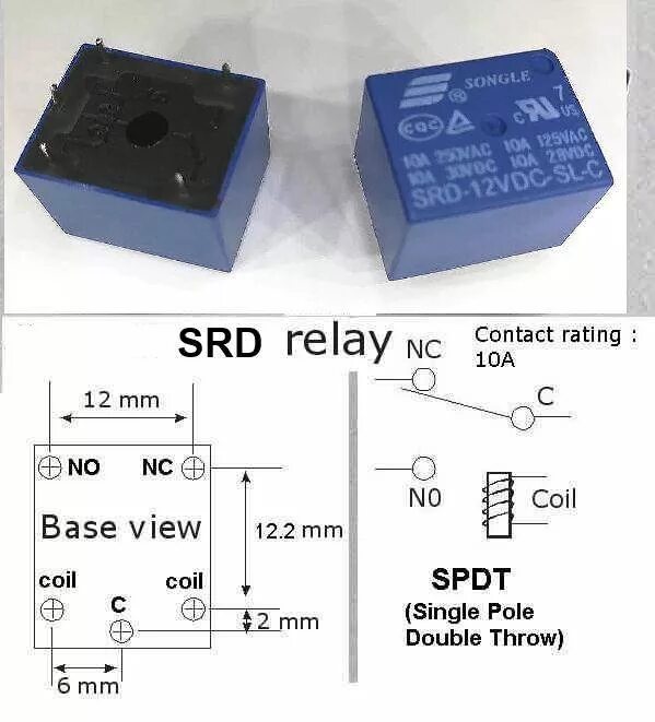 Реле srd 12vdc sl c схема подключения Srd 12vdc sl схема