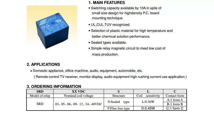 Реле srd 12vdc sl c схема подключения Дешевая Цена 3-48v Srd- 3v 5v 6v 9v 12v 24v 48v Dc-sl-c 12 V 24vdc Srd-05vdc-sl-