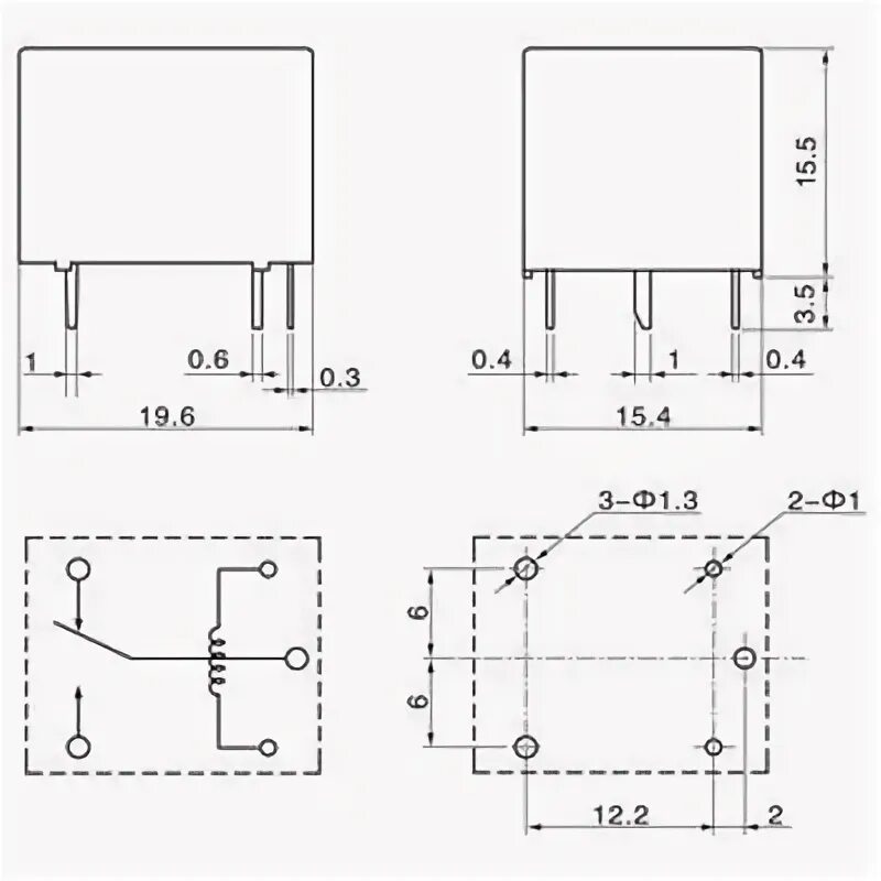 Реле srd s 112dm схема подключения RELAY SUBMINIATURE 1P 12V DC 7A SRD - S - 112D SAN