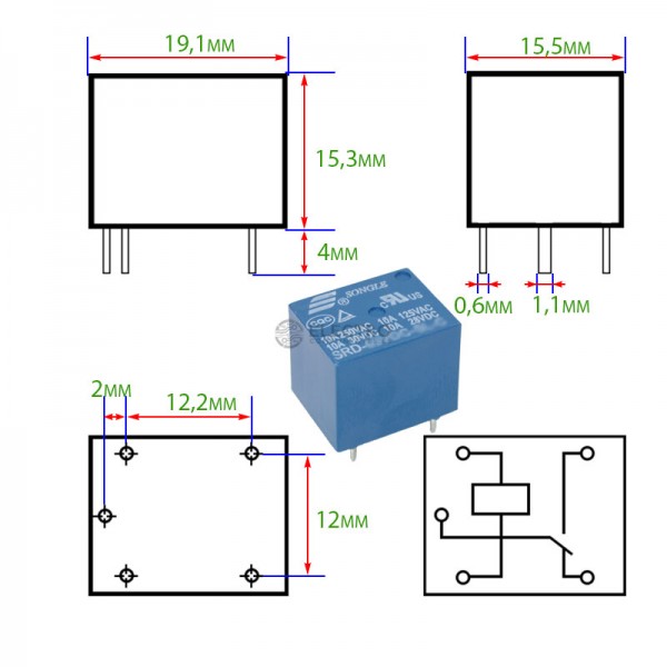 Оригинальное Реле Sanyou 10a 250vac Srd-s-112d - Buy Реле,Реле Sanyou,Реле 10a P