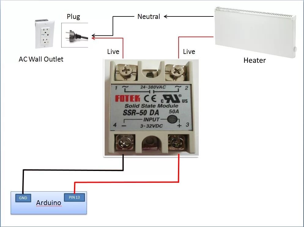 Реле ssr 40aa схема подключения arduino - SSR ticking when controlling heater - Electrical Engineering Stack Exc