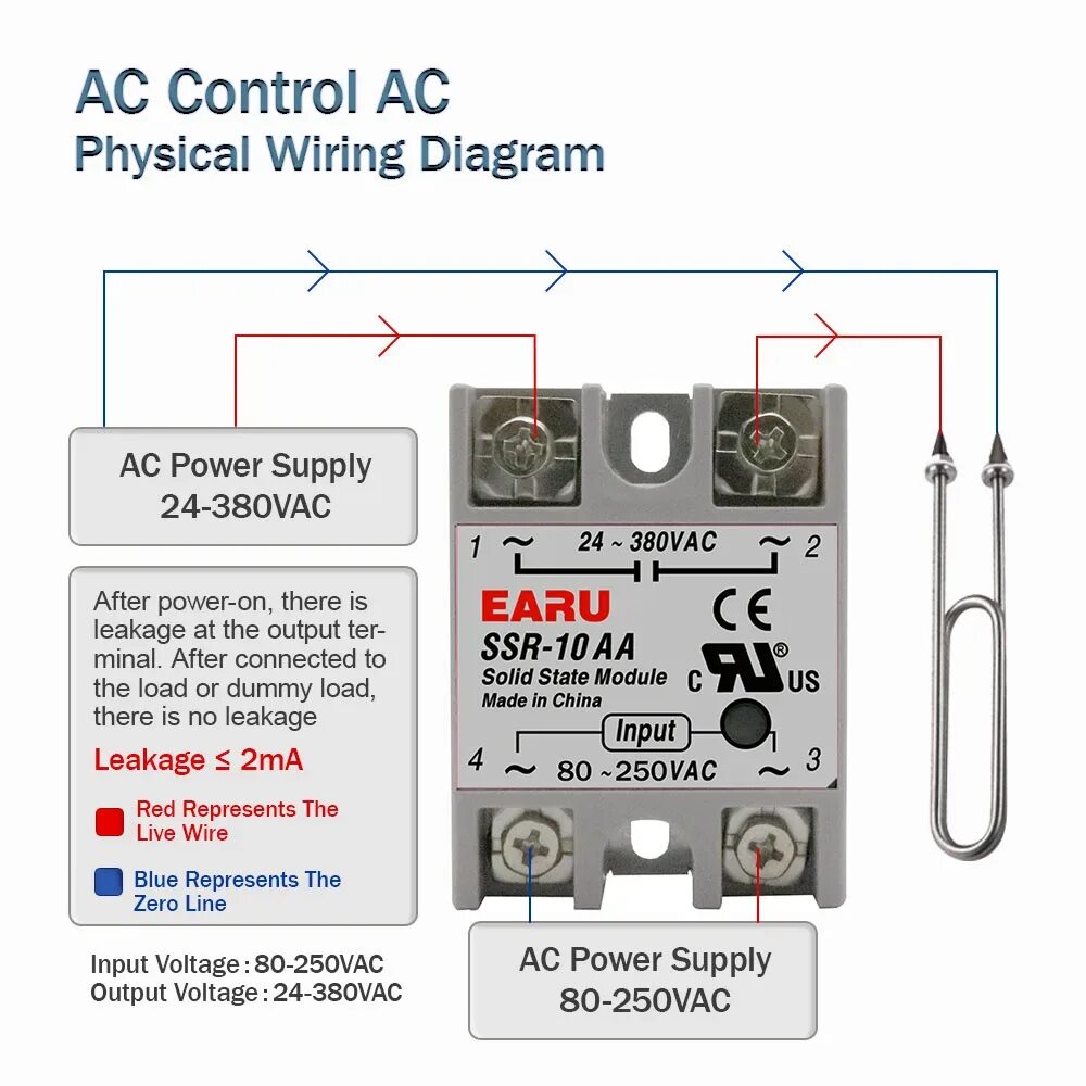 Реле ssr 40aa схема подключения SSR-25DA SSR-40DA SSR-25AA SSR-40AA SSR 10A 25A 40A DD DA AA твердотельный релей