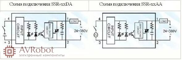 Реле ssr 40aa схема подключения Твердотельные реле SSR-40 AA (40A, 24-380 В (AC), FOFER (полный аналог FOTEK), о