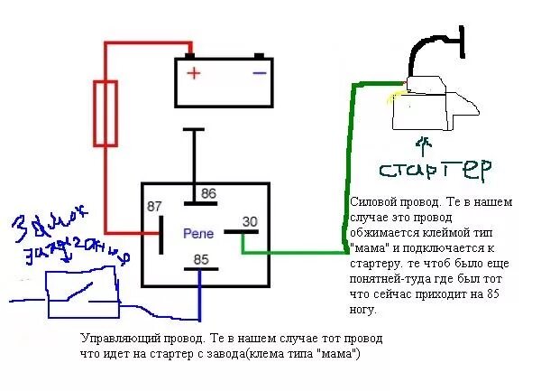 Реле стартера 738.3747 схема подключения Установил реле на стартер! Эффект превзошел ожидания! - Москвич 2141, 1,8 л, 199