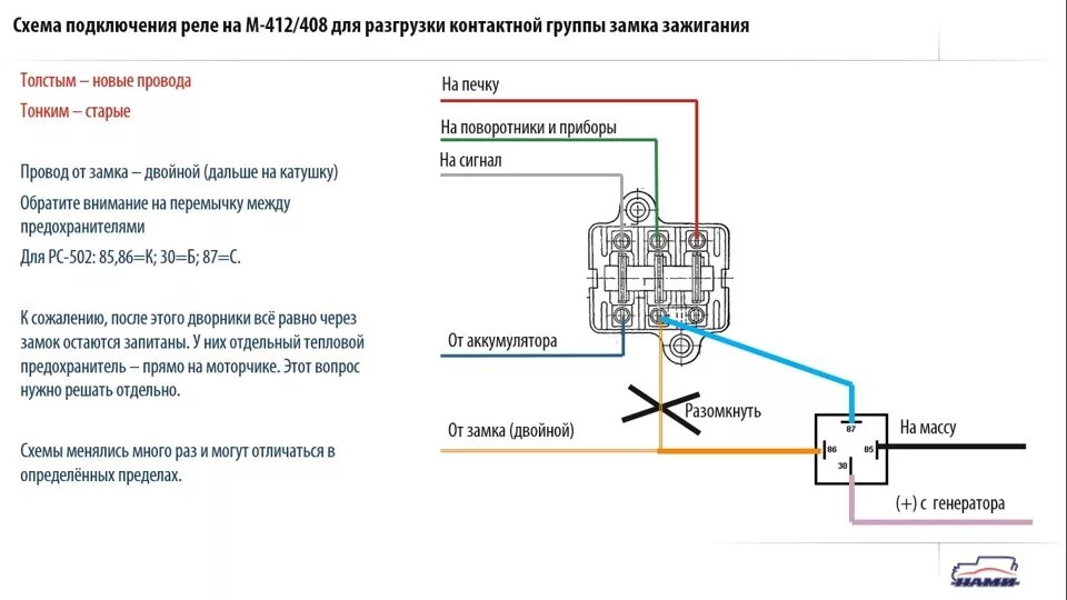 Реле стартера дополнительное рс 24д схема подключения Установка проводки - 04 - Москвич 426, 1,4 л, 1974 года своими руками DRIVE2