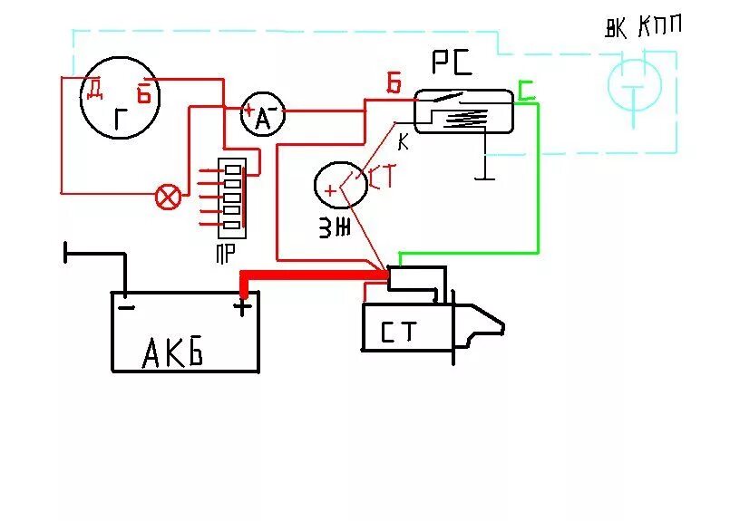 Реле стартера мтз 80 схема подключения МТЗ 80 Может ли кто то нарисовать нам самую простую проводку, чисто чтобы была з