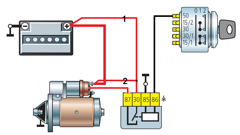 Реле стартера уаз 3151 схема подключения Ответы Mail.ru: Нужна помощь в электрике в машине
