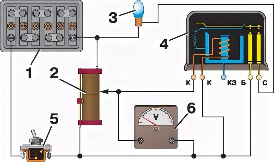 Реле стартера уаз 3151 схема подключения Контрольные приборы. УАЗ 3151, 2206 / e4c056