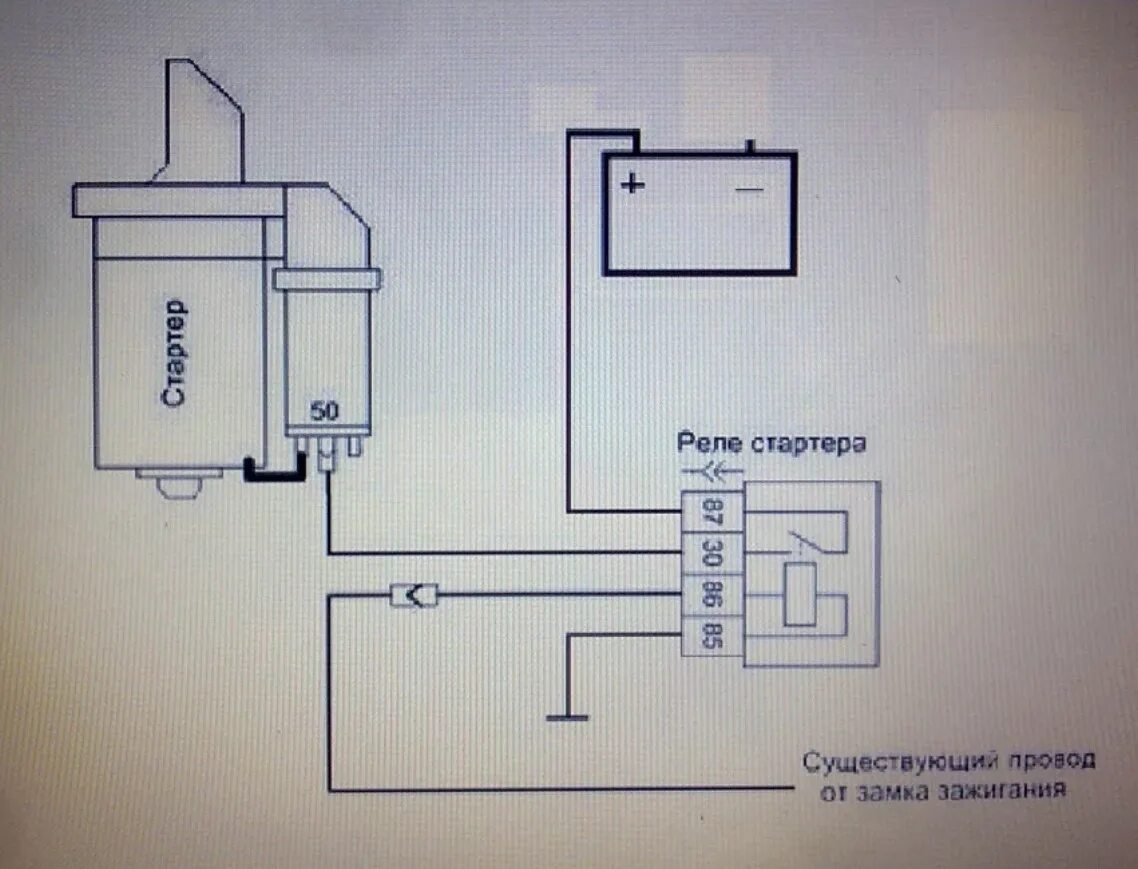 Реле стартера зил схема подключения Установил дополнительное реле стартера на ниву шевроле - Chevrolet Niva GLX, 1,7