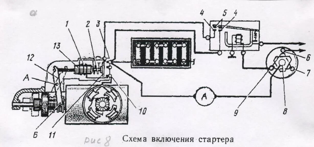 Реле стартера зил схема подключения Регулировка стартера ст 117 - 94 фото