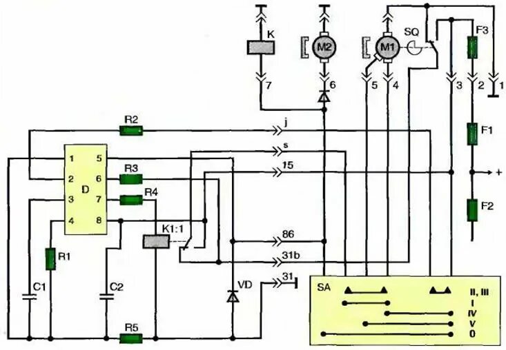Реле стеклоочистителя 582.3777 схема подключения Электронные реле автомобилей ГАЗ (Датчики, реле, переключатели) - LadaMan.ru