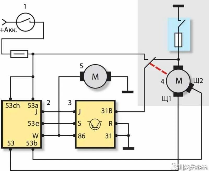 Реле стеклоочистителя 582.3777 схема подключения Схема работы реле дворников ваз