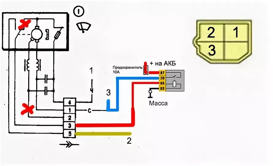 Реле стеклоочистителя ваз подключение Мотор дворников ВАЗ-2110 в классику (рабочий вариант) - Сообщество "ВАЗ: Ремонт 