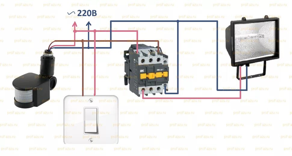 Реле света для уличного освещения подключение Реле датчика движения фото - DelaDom.ru
