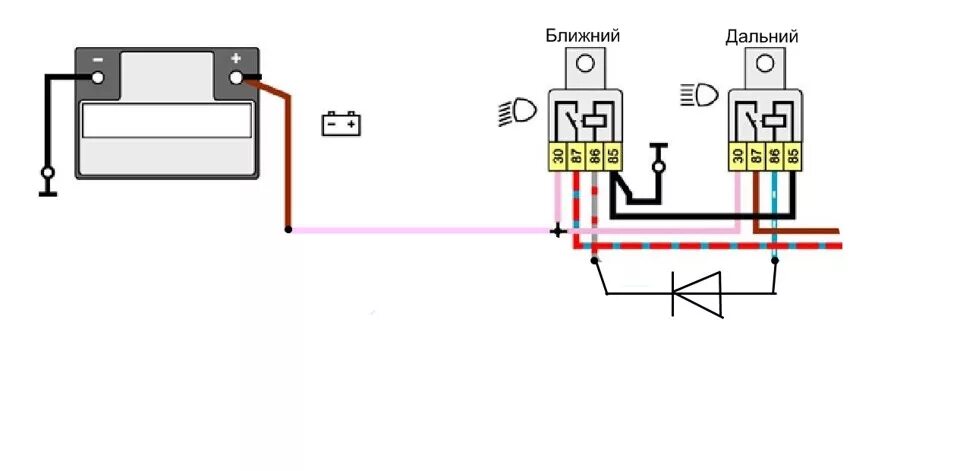 Реле света ваз 2106 схема подключения светят все 4 фары - Lada 2106, 1,7 л, 1992 года электроника DRIVE2