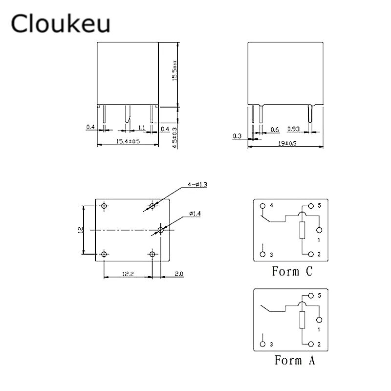 Реле tianbo 12 vdc схема подключения Hjr-3ff-s-z-12vdc 10a Relay Dip5 - Relays - AliExpress