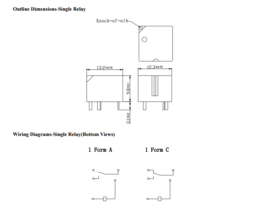 Реле tianbo 12 vdc схема подключения DC 12V 25/30A 5pin TRS L-S-Z (13,2x12,0x9,8) "TIANBO" (1 переключающая группа)