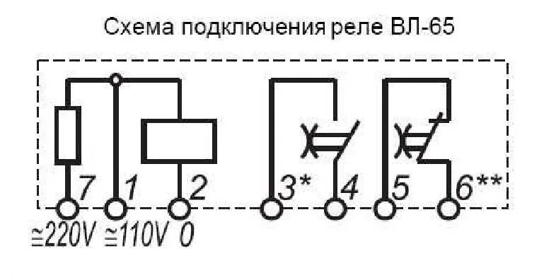 Реле ухл4 схема подключения ВЛ-65 реле времени vserele.ru