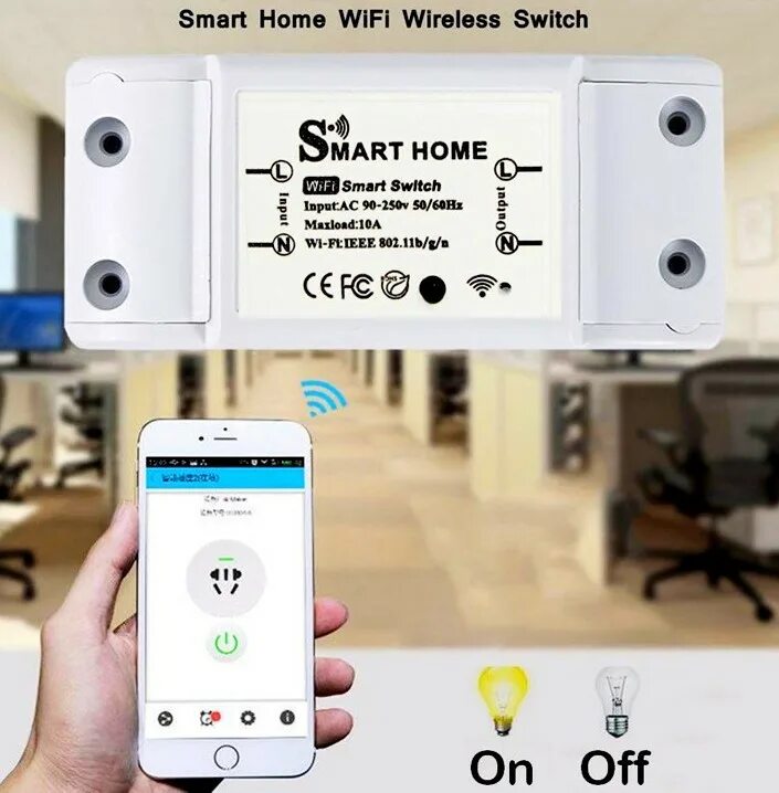 Реле умного дома схема Wi-Fi реле Smart Home On\Off безпроводной виключатель, цена 199 грн в Киеве - Pr