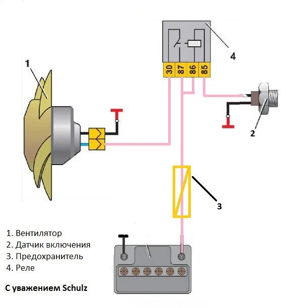 Реле вентилятора 2106 схема подключения Так какой же ставить? - Lada 4x4 3D, 1,7 л, 2000 года запчасти DRIVE2