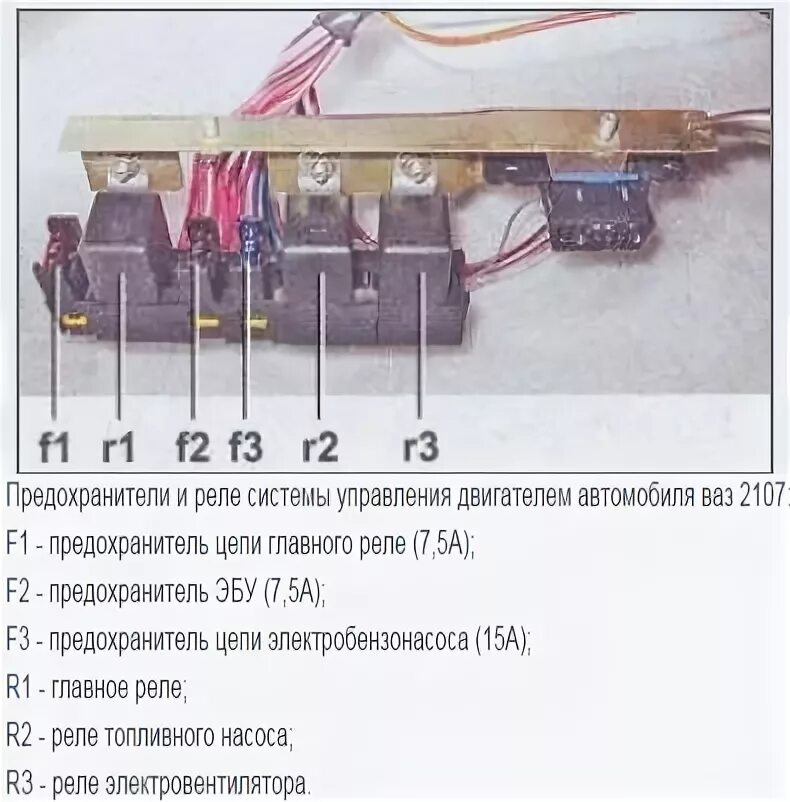 Реле вентилятора ваз 2107 инжектор фото Про блок предохранителей ВАЗ 2107: старый, новый, описание, замена