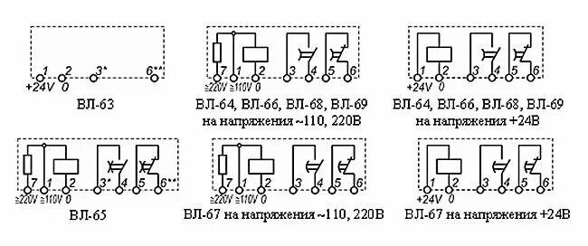 Реле вл 56ухл4 принципиальная схема подключения Неактивно