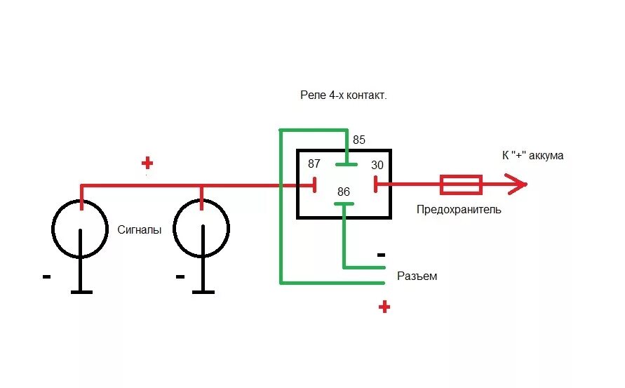 Реле волговского сигнала схема подключения Установка сигнала от Волги - Lada 21074, 1,6 л, 2007 года электроника DRIVE2