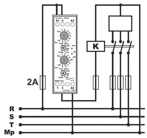Реле времени ekf rt 10 схема подключения Схема подключения реле времени rt10