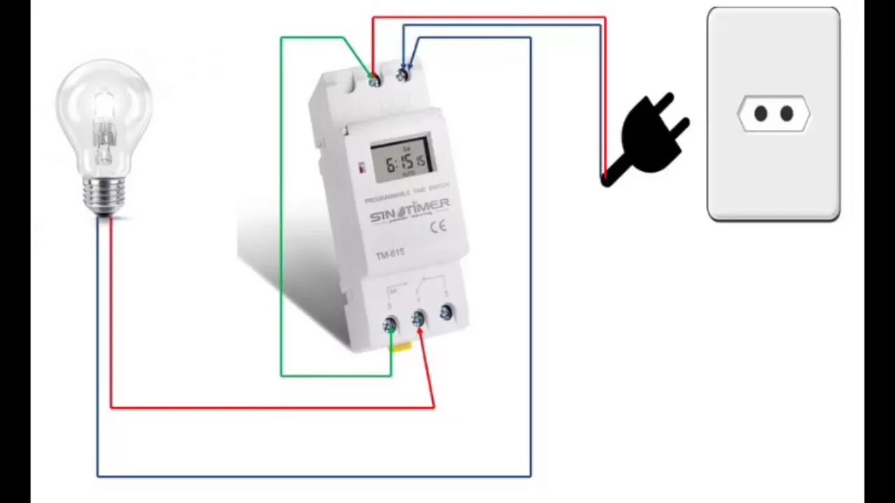 Реле времени на 220 подключение توصيل التايمر SINOTIMER TM-615 - YouTube
