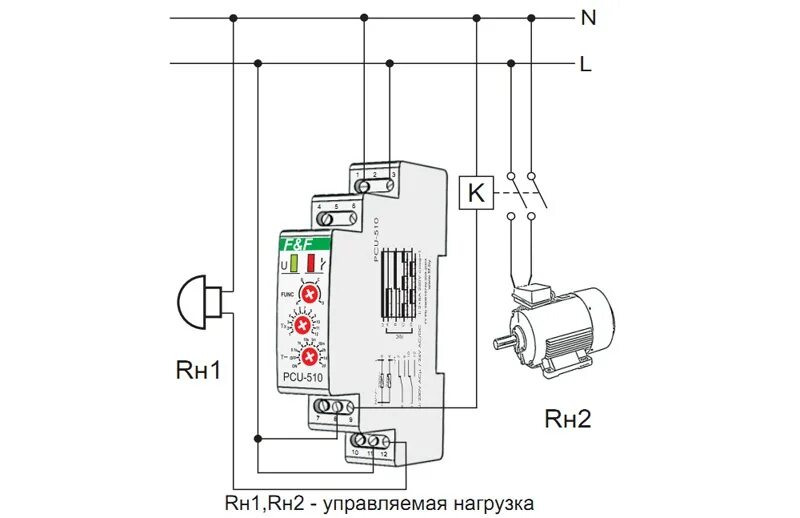 Реле времени на 220 схема подключения PCU-510 vserele.ru