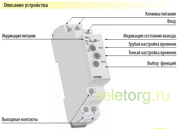 Реле времени rt 10 подключение Реле времени CRM-61/24-230VAC/24VDC многофункциональное