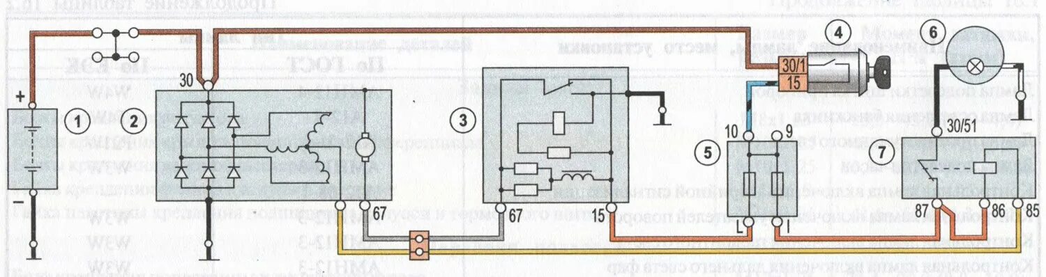 Реле зарядки ваз 2101 схема подключения Жигули ВАЗ-2106 1976-2006: Схема соединений генератора (Электрооборудование: Эле