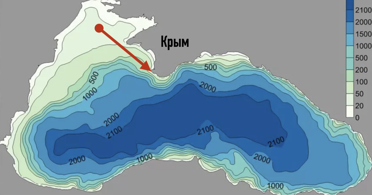 Рельеф дна черного моря без воды фото Какова глубина Черного моря и можно ли поднять корабль с его дна Объясняю на пал