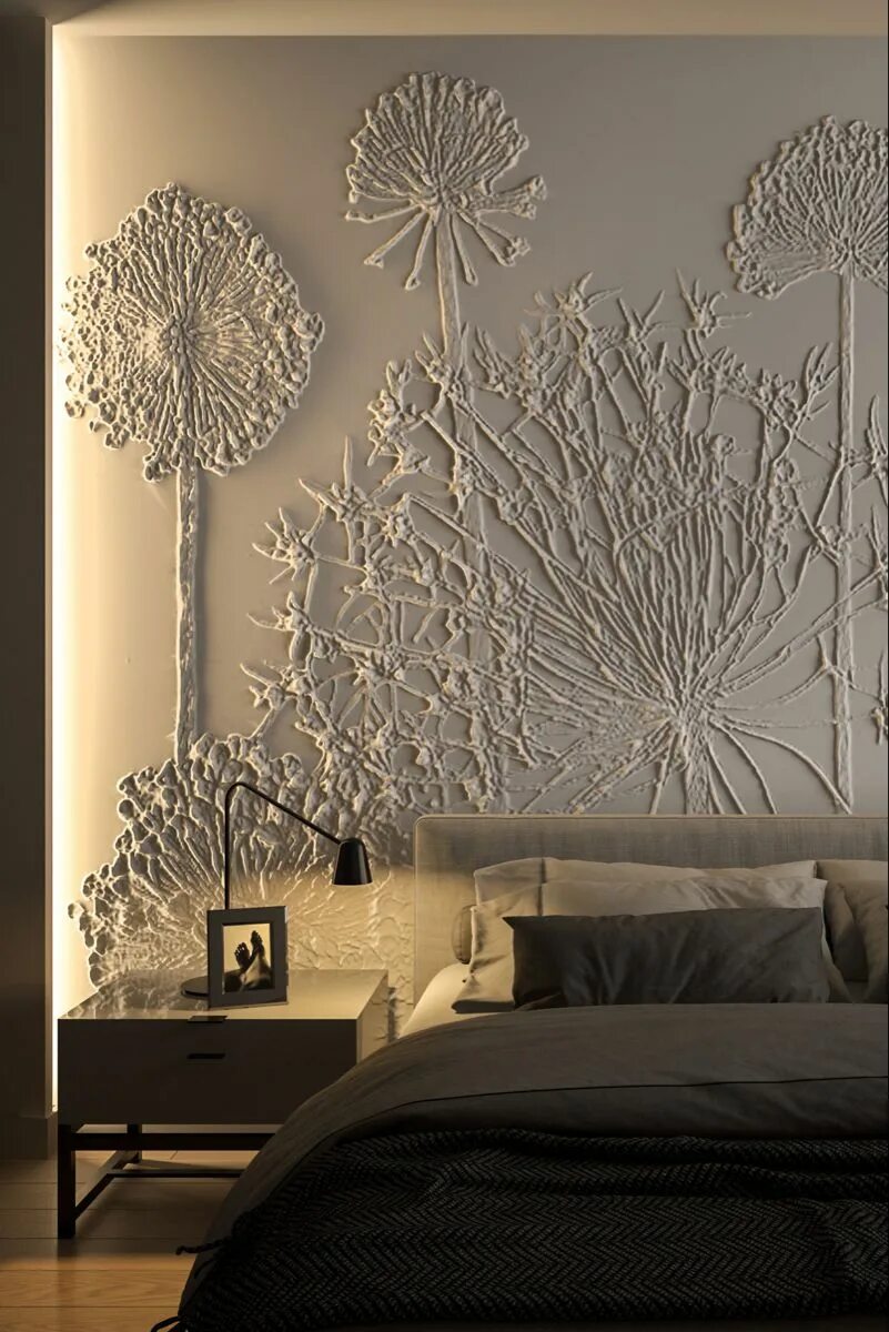 Рельефно выдающийся элемент декора на стене Bas-relief B-26 / wall art / bedroom design idea Home interior design, Stone wal