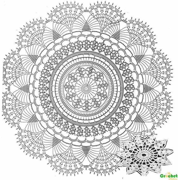 Рельефные ковры крючком схемы с описанием Crochet Easy Doily Pattern - MyCrochetPattern Doily patterns, Crochet motif patt