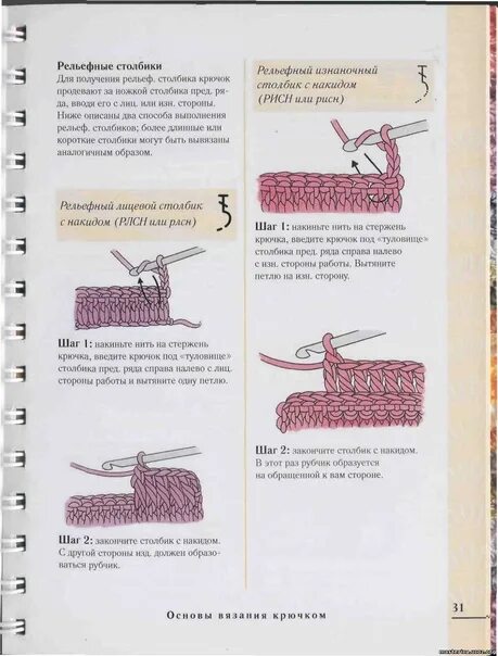 Рельефный столбик крючком как вязать схема Маска рельефными изнаночными столбиками 2020 "Вязание крючком для детей" ВКонтак