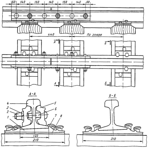 Рельсы схемы установки Стыковое и промежуточное костыльное скрепление рельсов - РемСтройПуть